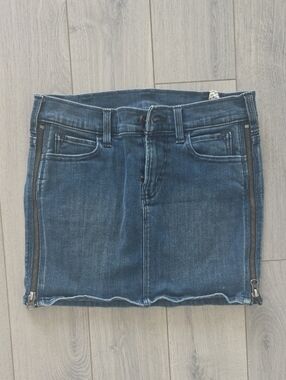 Denim Mini Skirt - Dark Blue